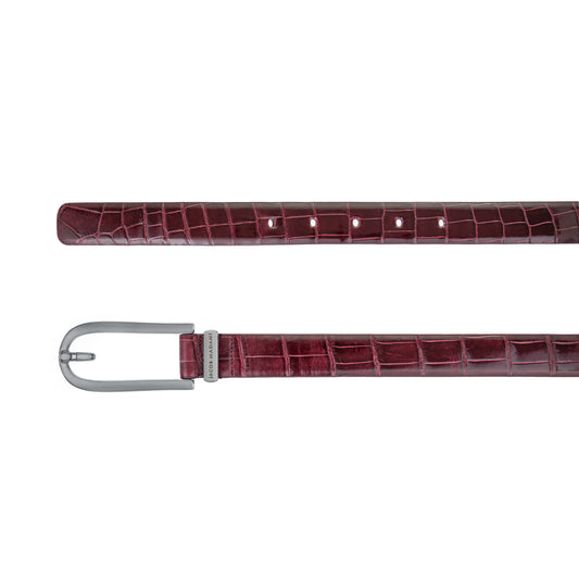 Women's Glazed Alligator Belt 25 MM