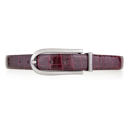 Women's Glazed Alligator Belt 25 MM