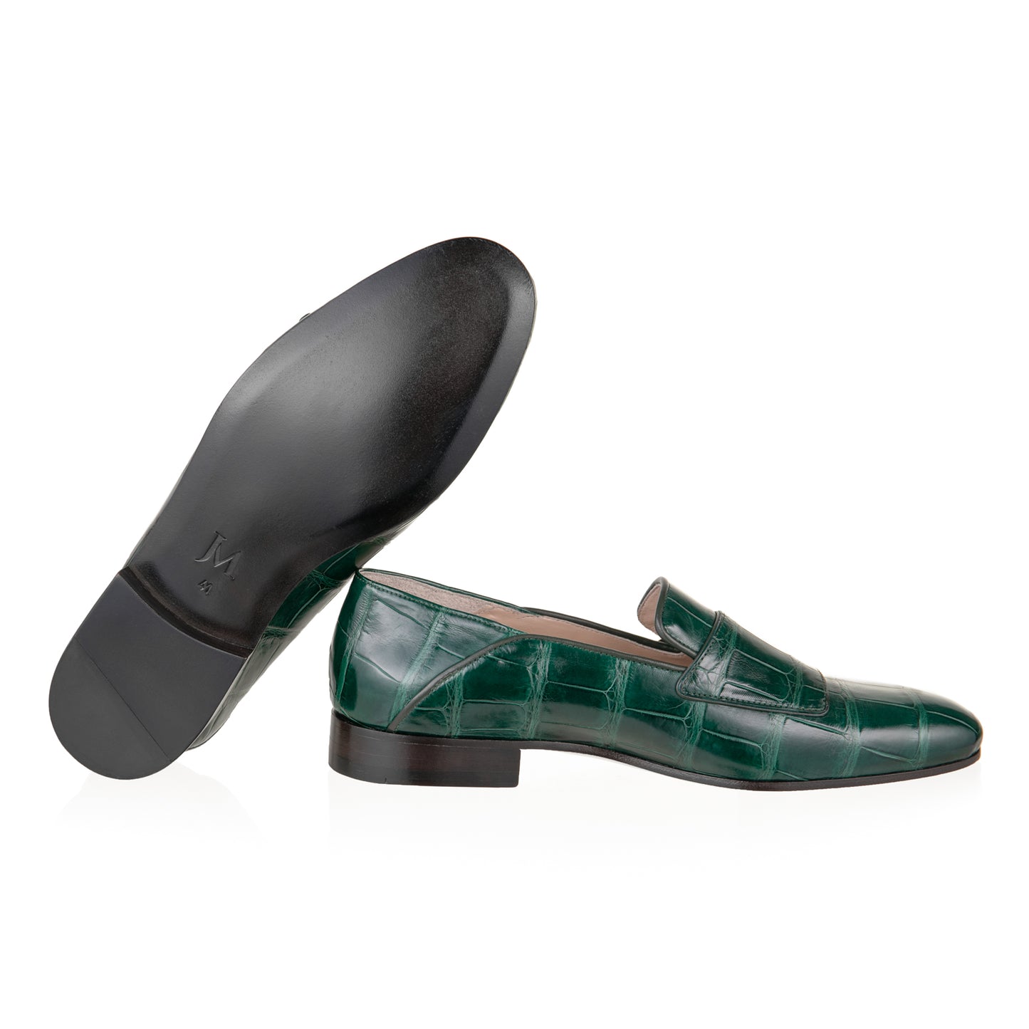 Millenium Alligator Monk Loafers