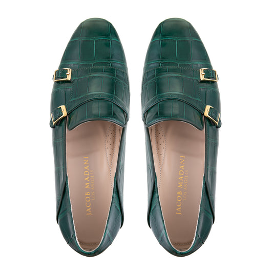 Millenium Alligator Monk Loafers