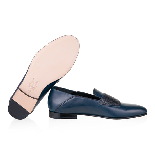 Calf/Sharkskin Double-monk Loafers