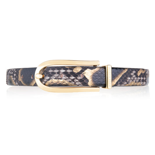 Women's Hand-painted Python Belt 25 MM