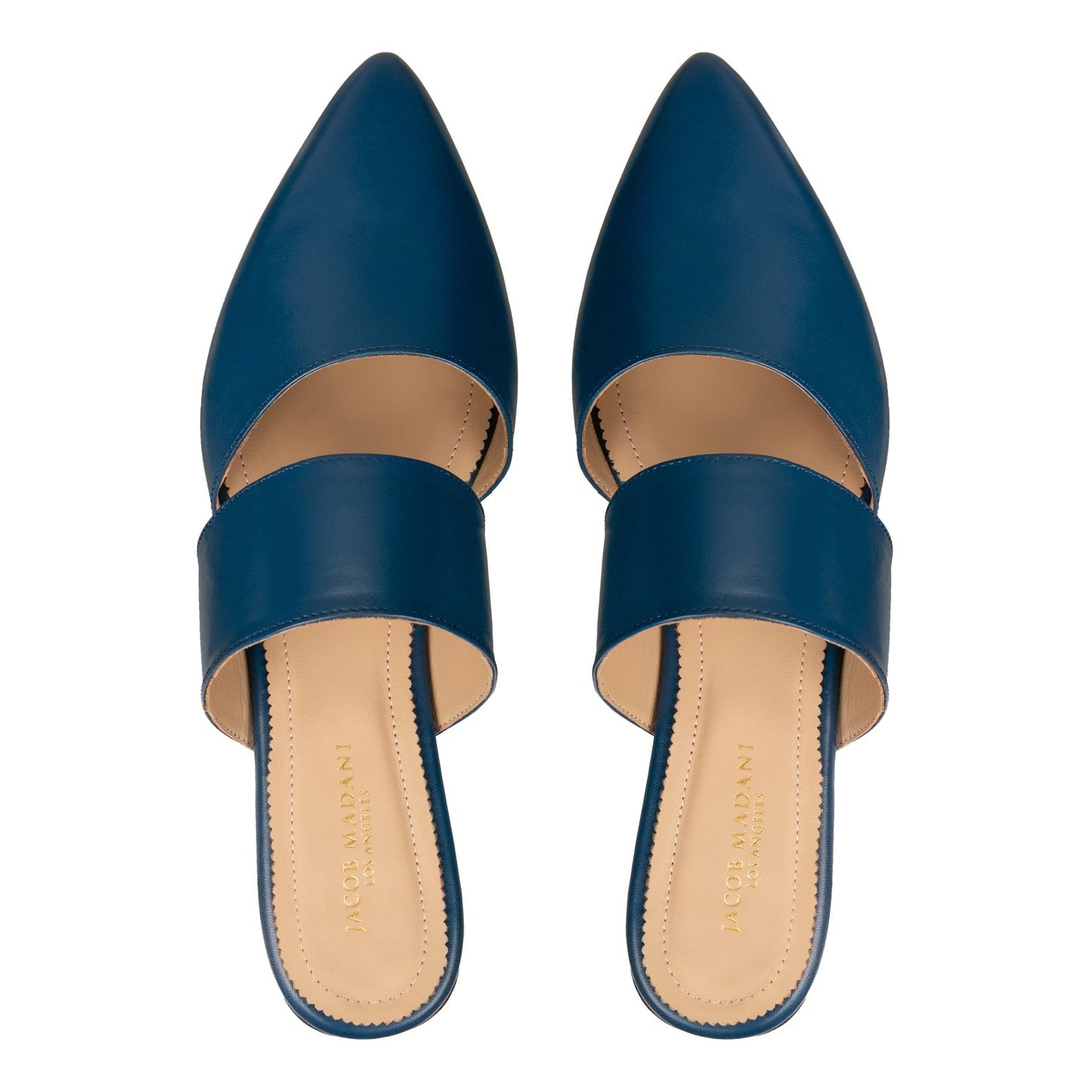 Pointy-toe Flats Mule in Calfskin