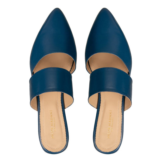 Pointy-toe Flats Mule in Calfskin