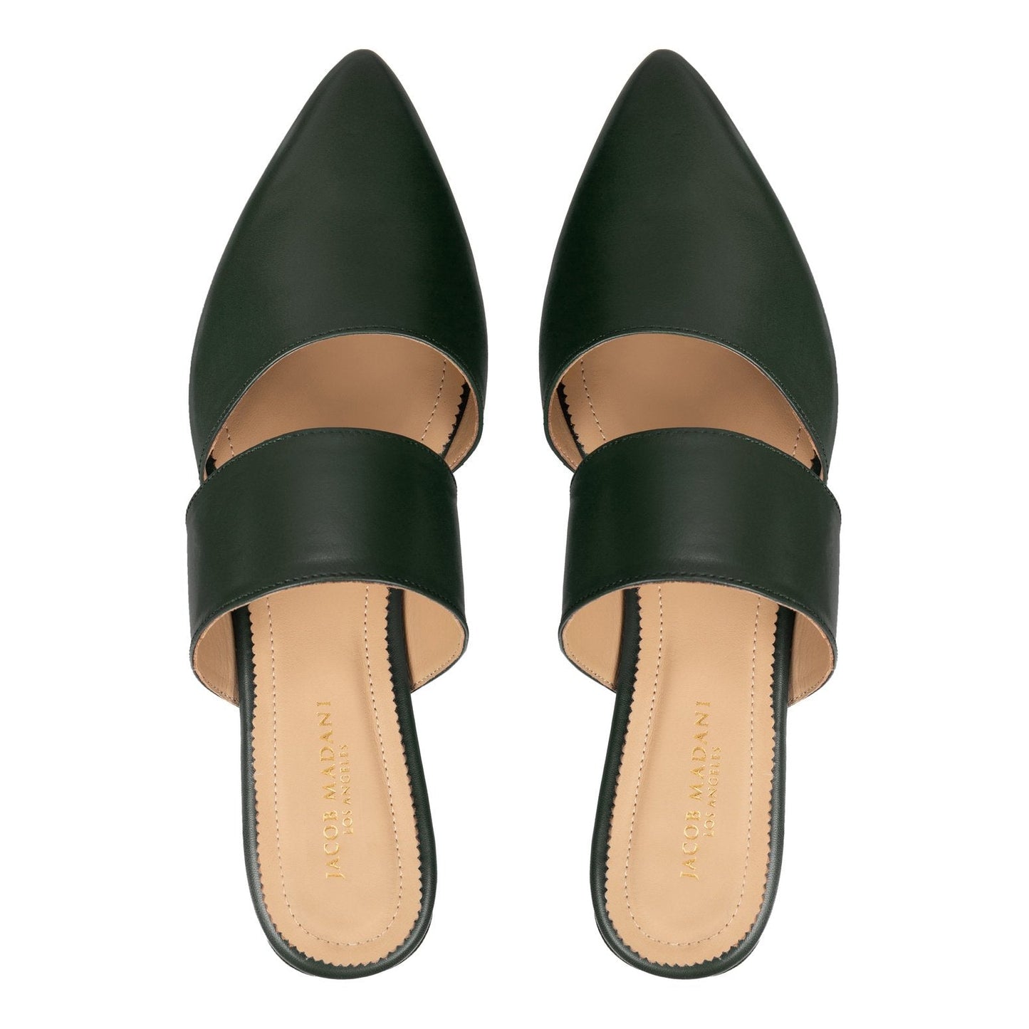 Pointy-toe Flats Mule in Calfskin