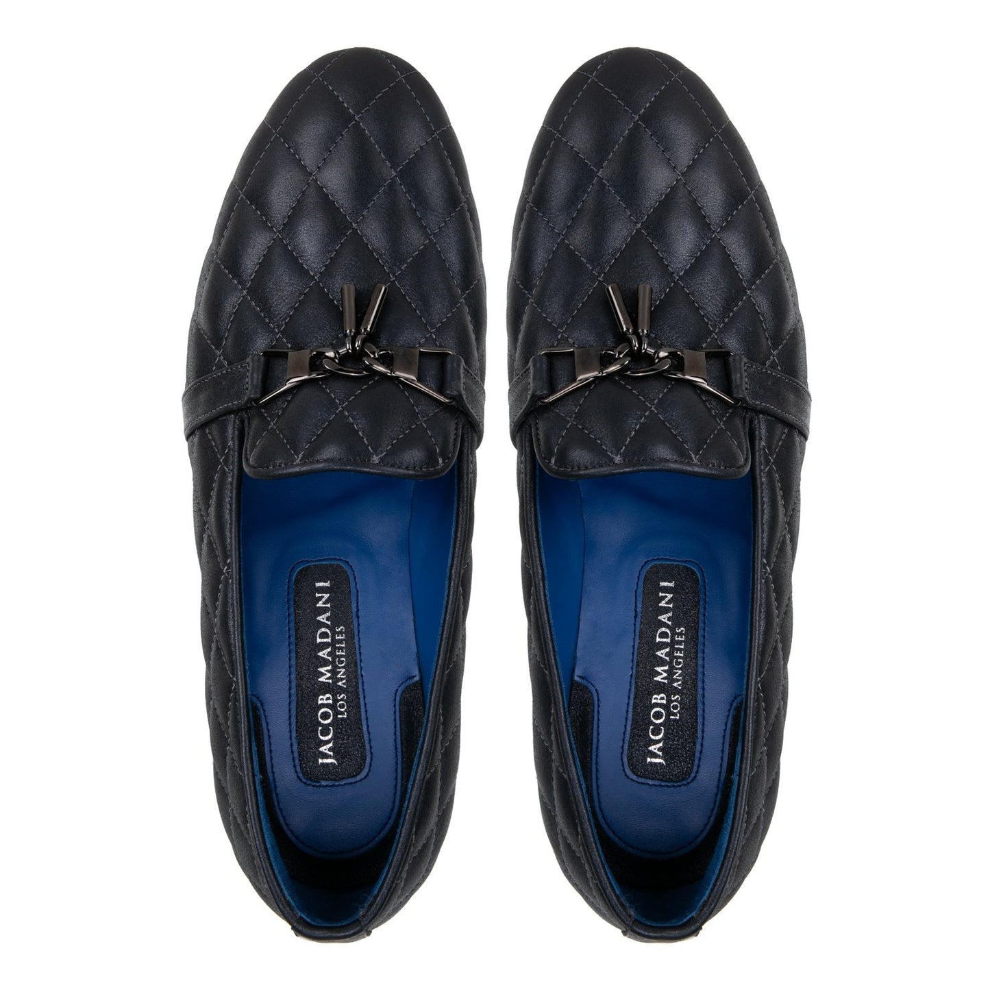 Diamond Stitched Tassel Loafers