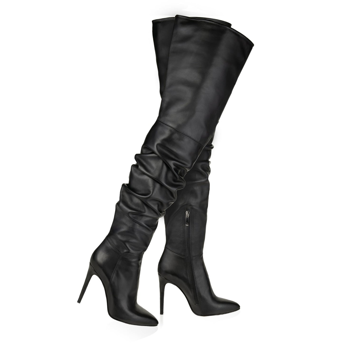 Pointed Over The Knee Slouchy Boots