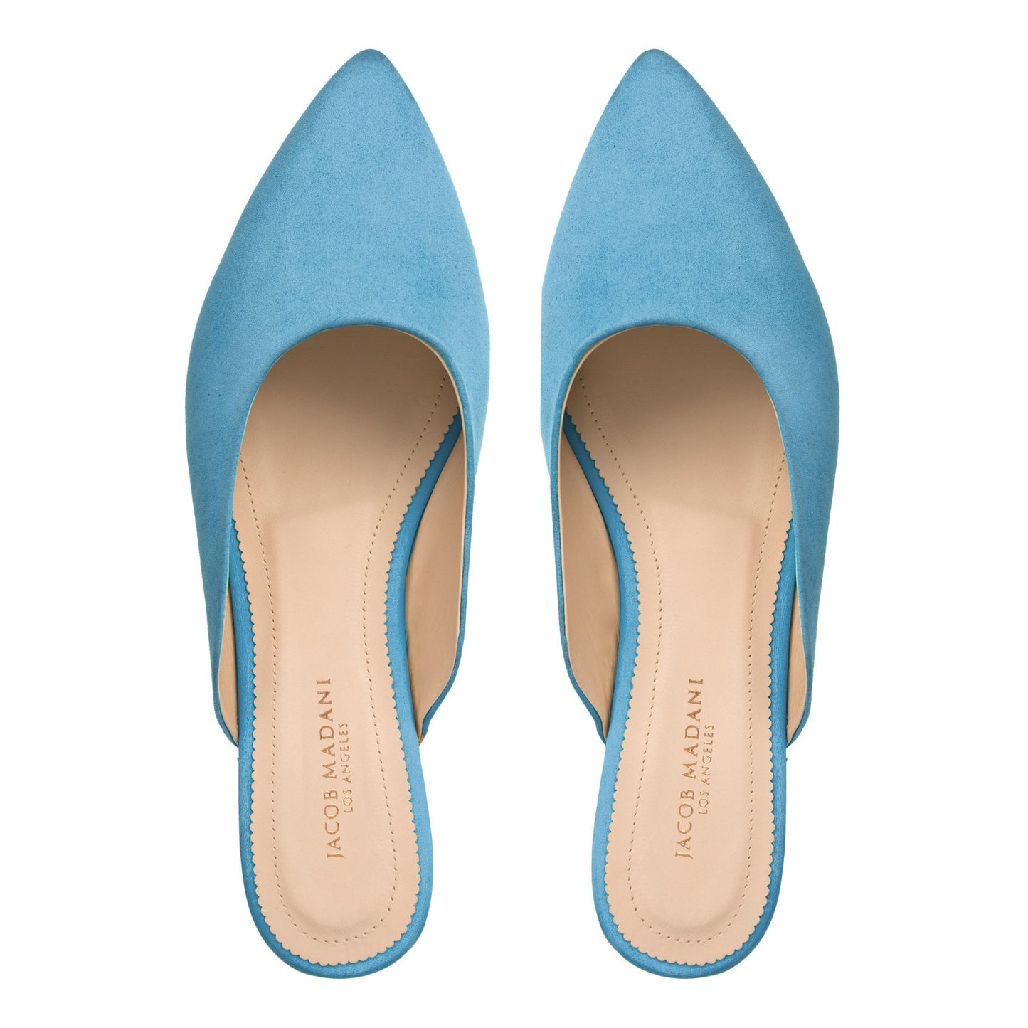 Pointy-toe Flat Mule in Suede Leather