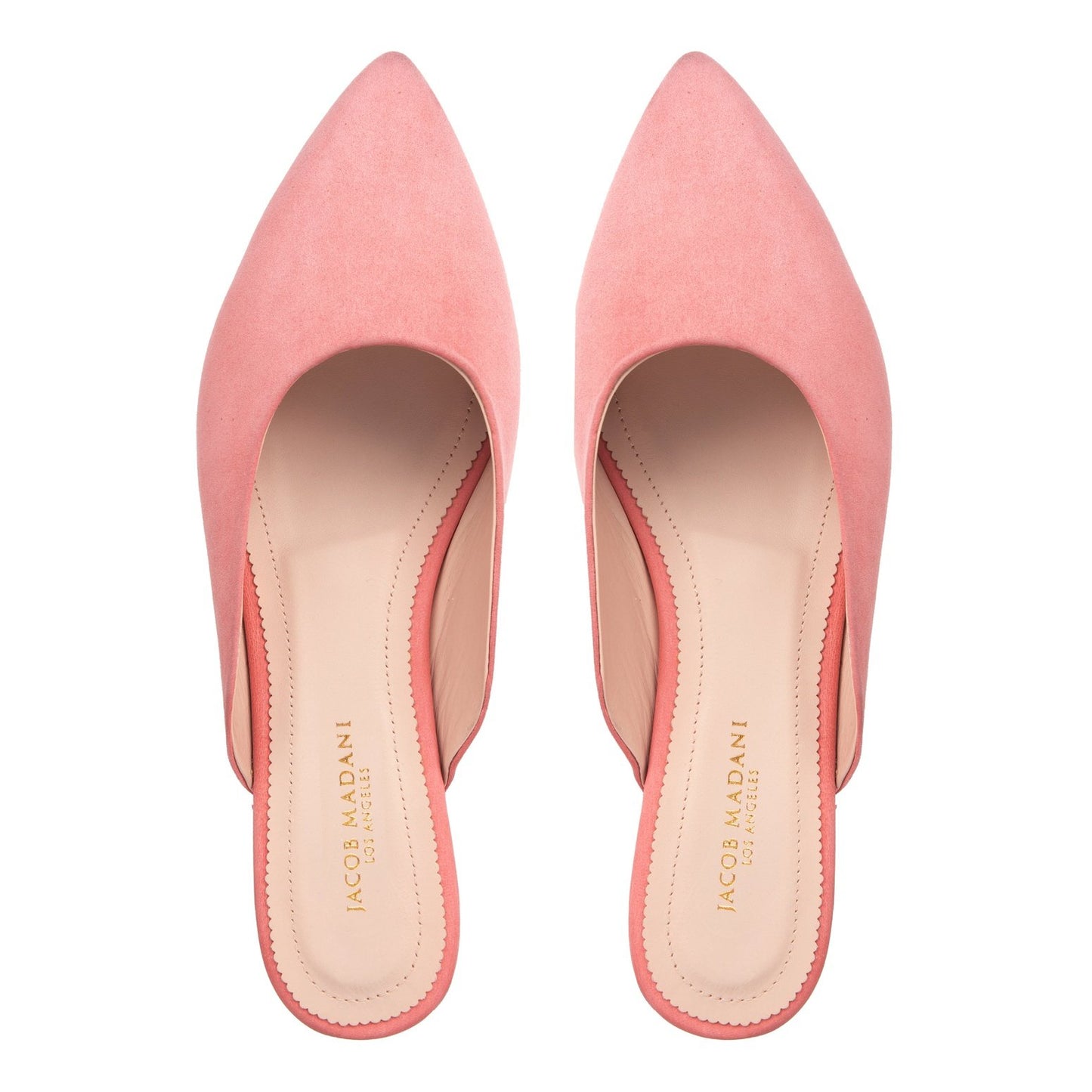 Pointy-toe Flat Mule in Suede Leather