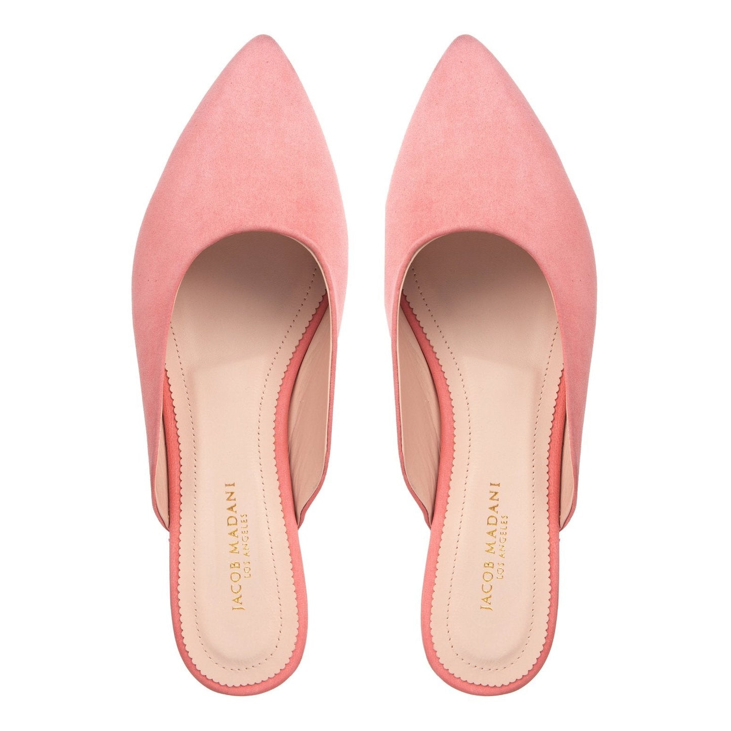 Pointy-toe Flat Mule in Suede Leather