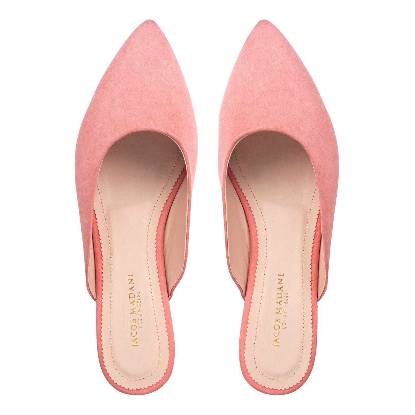 Pointy-toe Flat Mule in Suede Leather