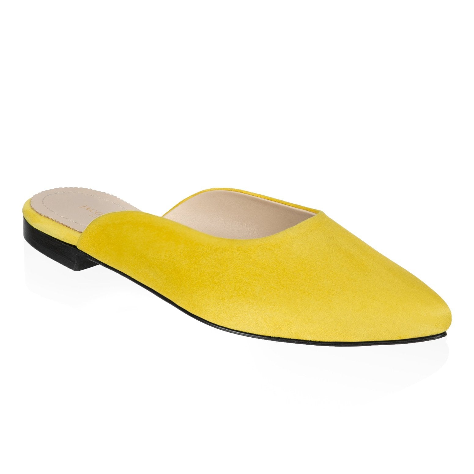Pointy-toe Flat Mule in Suede Leather – Jacob Madani