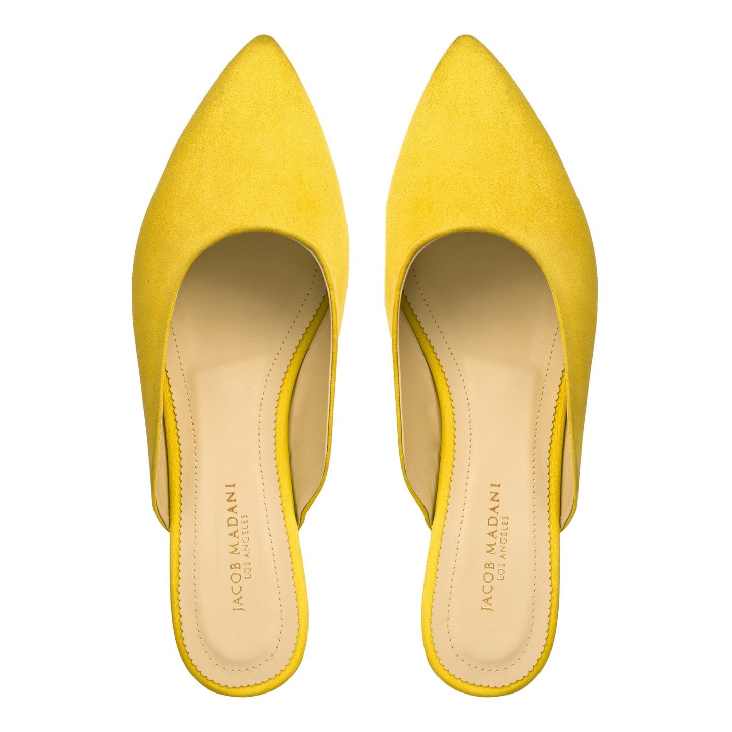 Pointy-toe Flat Mule in Suede Leather