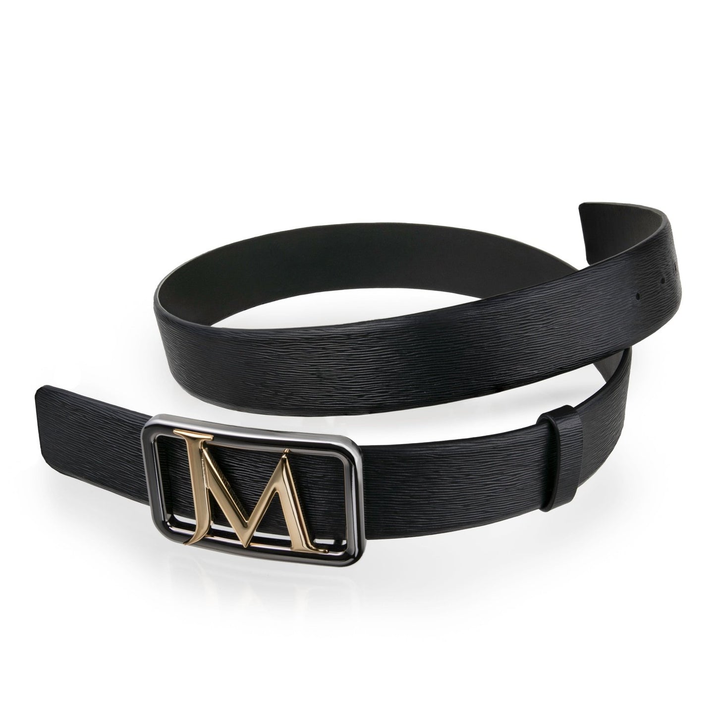 Men's JM Logo Leather Belt 39 MM
