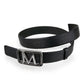 Men's JM Logo Nickel-Gunmetal Leather Belt 39 MM