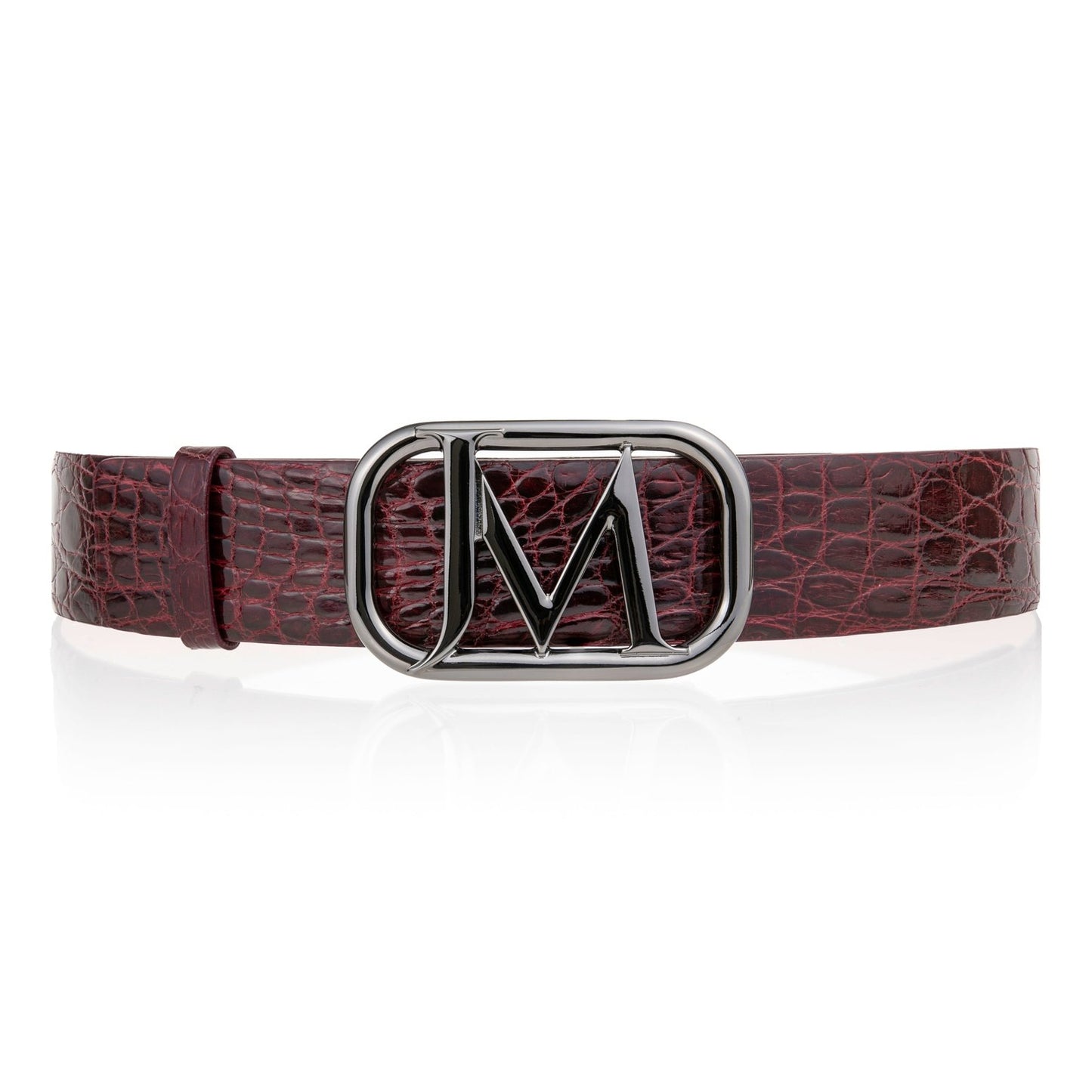 Women's JM Logo Genuine Crocodile Belt 39 MM