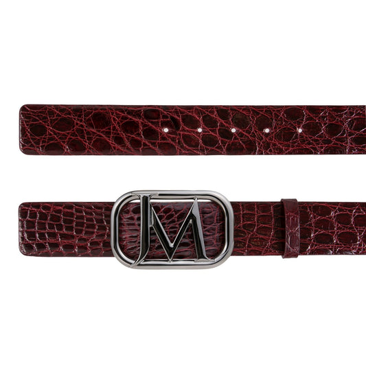 Women's JM Logo Genuine Crocodile Belt 39 MM