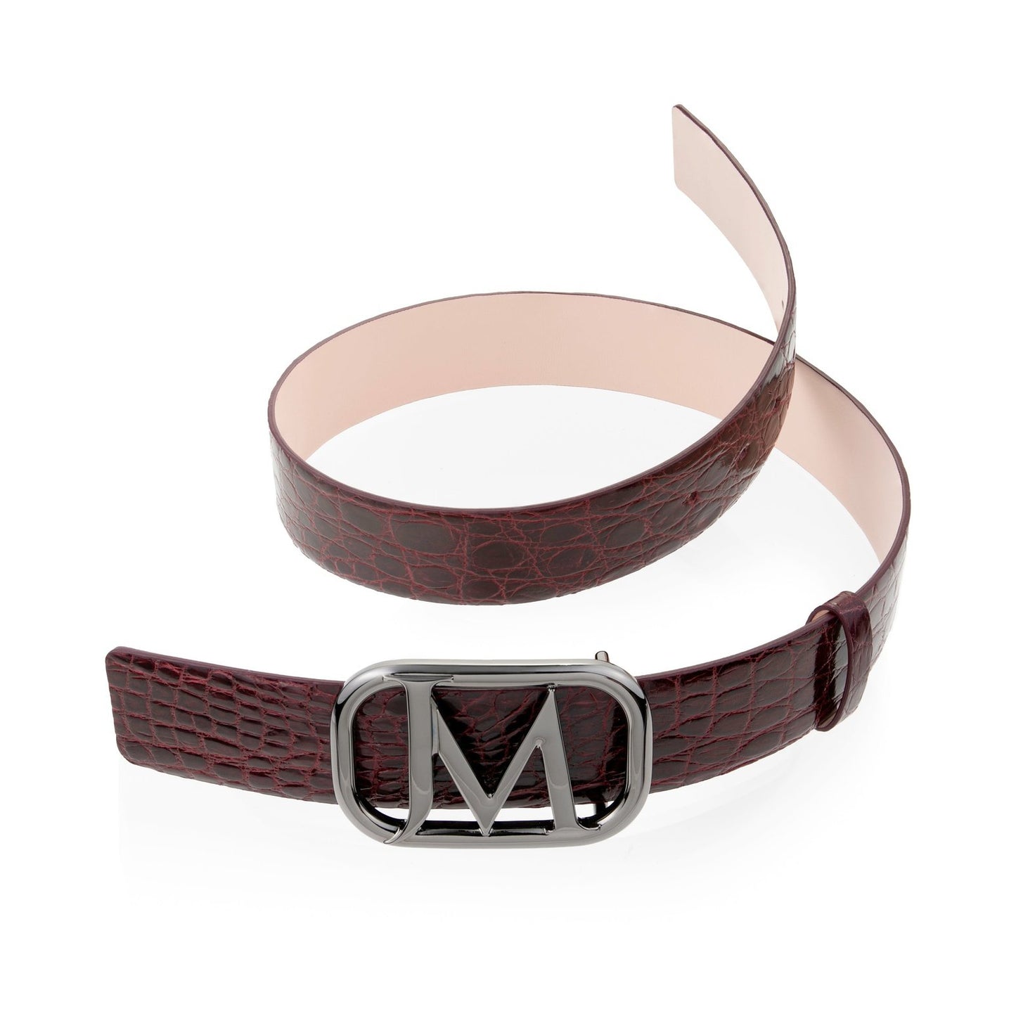 Women's JM Logo Genuine Crocodile Belt 39 MM