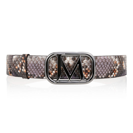 Women's JM Logo Hand-painted Python Belt 39 MM