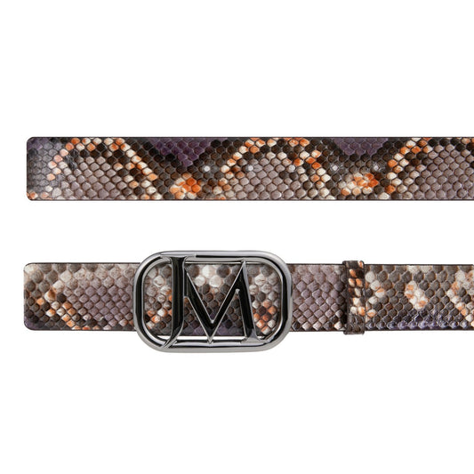 Women's JM Logo Hand-painted Python Belt 39 MM