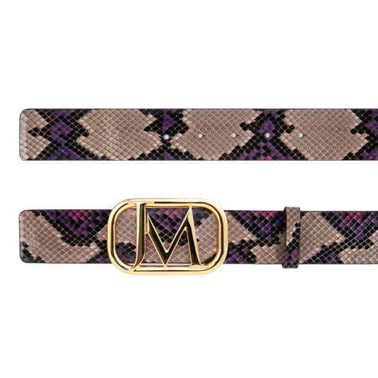 Women's JM Logo Hand-painted Python Belt 39 MM