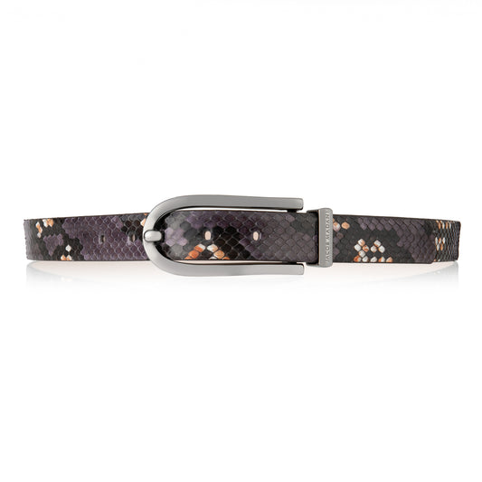 Women's Hand-Painted Python Belt 25 MM