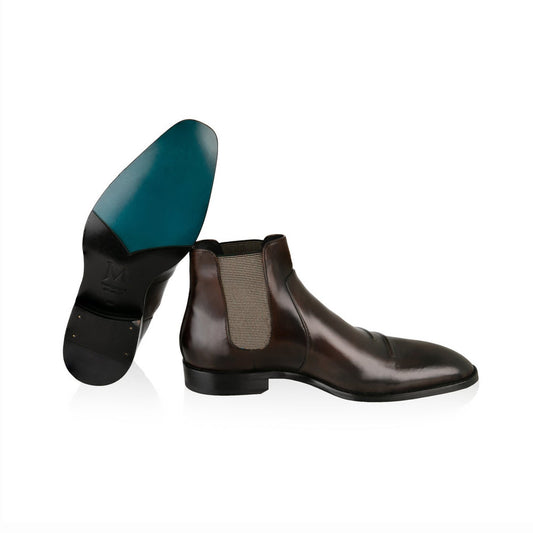 Double Stripe Chelsea Ankle Boots
