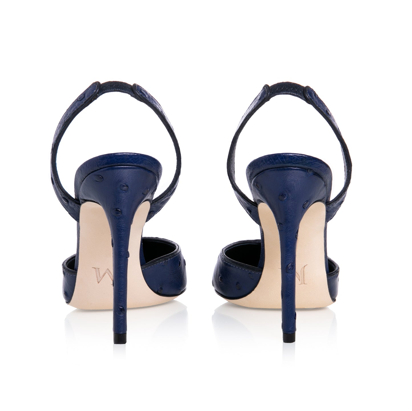 Genuine Ostrich Slingback Pumps