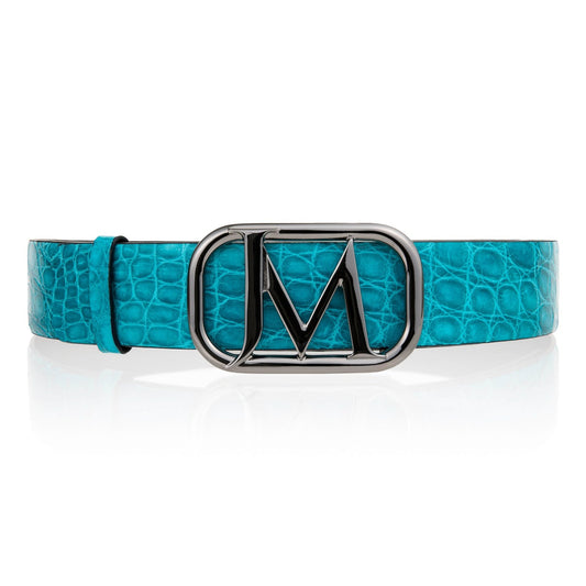 Women's JM Logo Genuine Crocodile Belt 39 MM