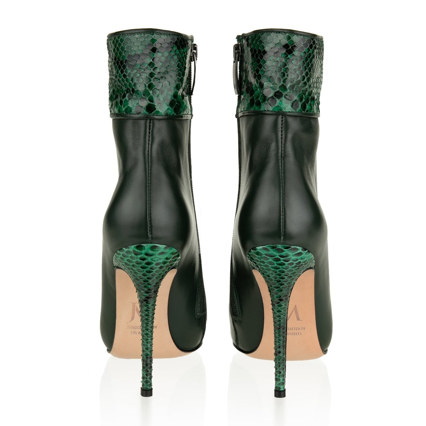Pointed Python Ankle Boots