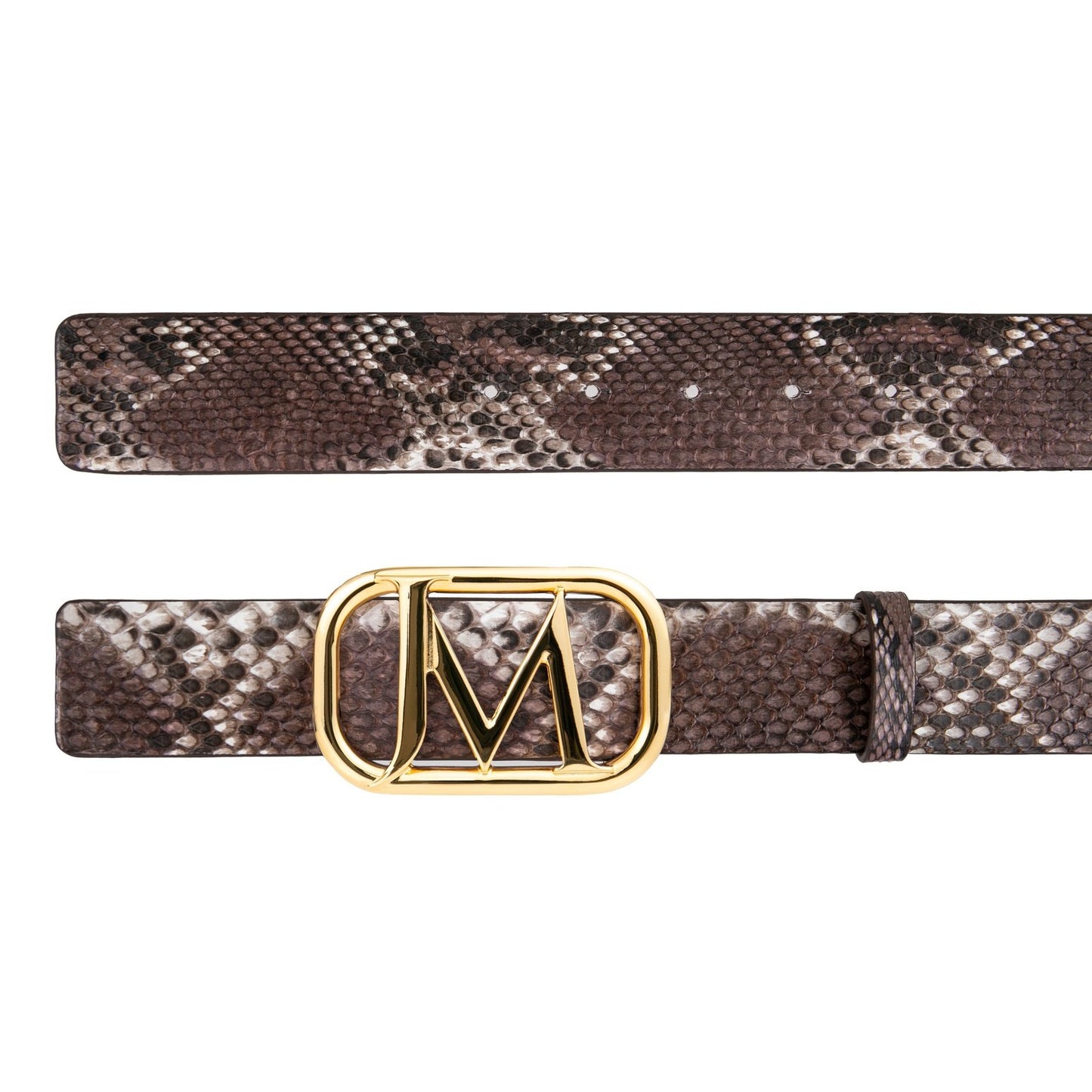 Women's JM Logo Hand-painted Python Belt 39 MM